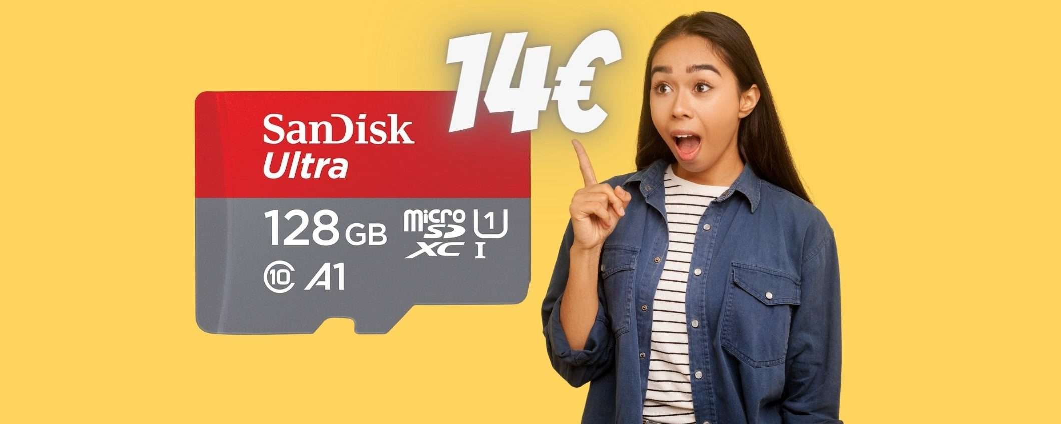 MicroSD SanDisk Ultra da 128GB a PREZZO REGALO (14€) MicroSD SanDisk Ultra da 128GB a PREZZO REGALO (14€)
