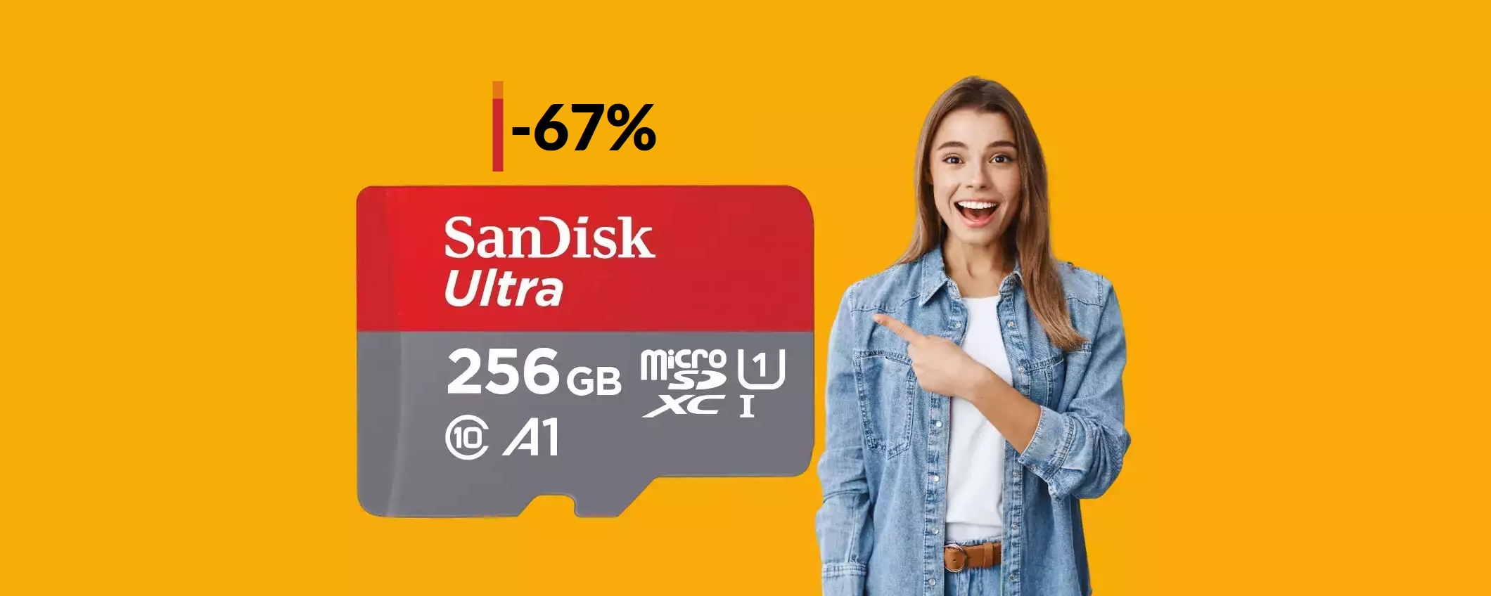MicroSD SanDisk 256GB a prezzo SGRETOLATO: bastano 20€