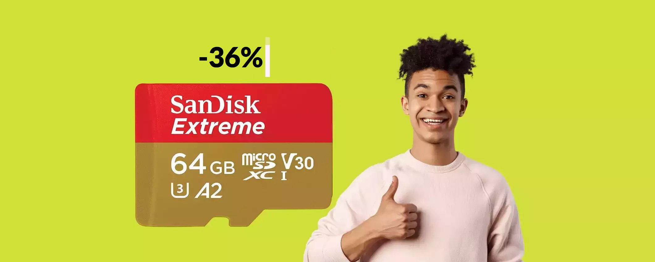 MicroSD SanDisk 64GB: lo smartphone ritrova il giusto sprint (18€)