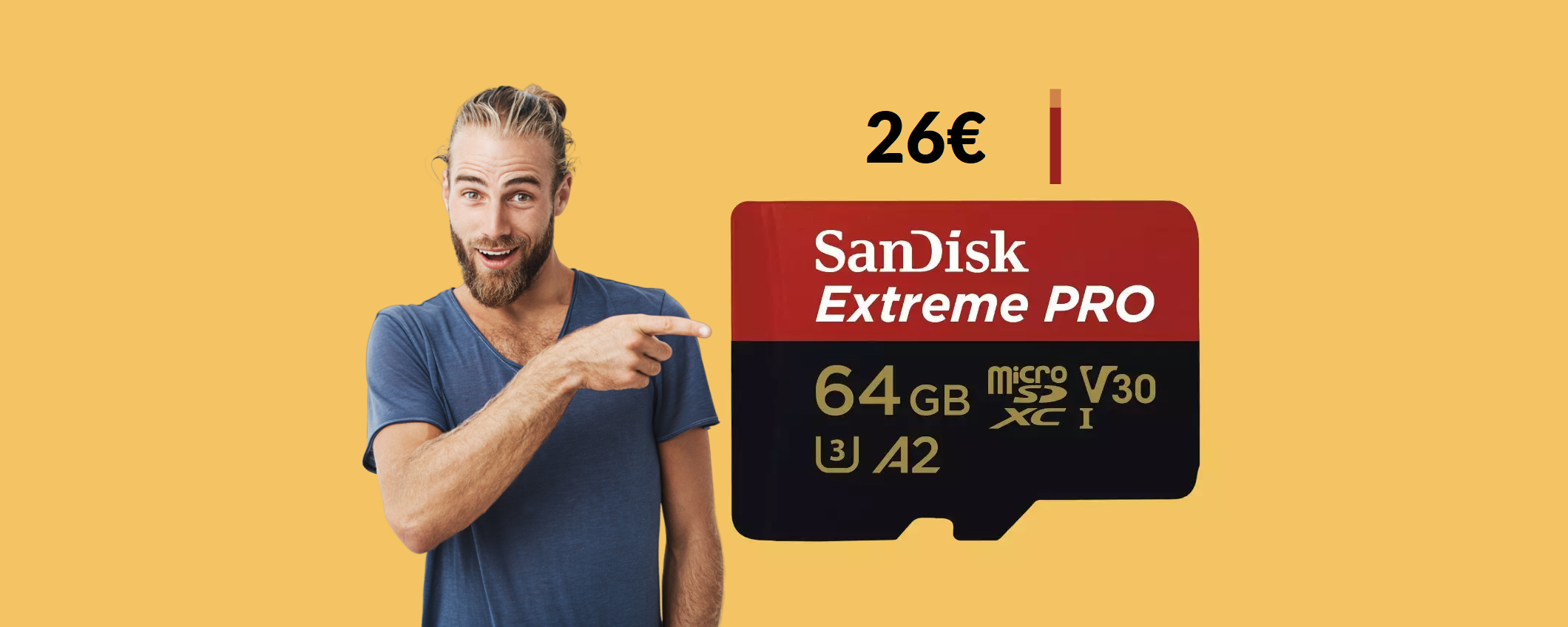 MicroSD SanDisk 64GB: memorizzi di tutto a velocità ESTREMA