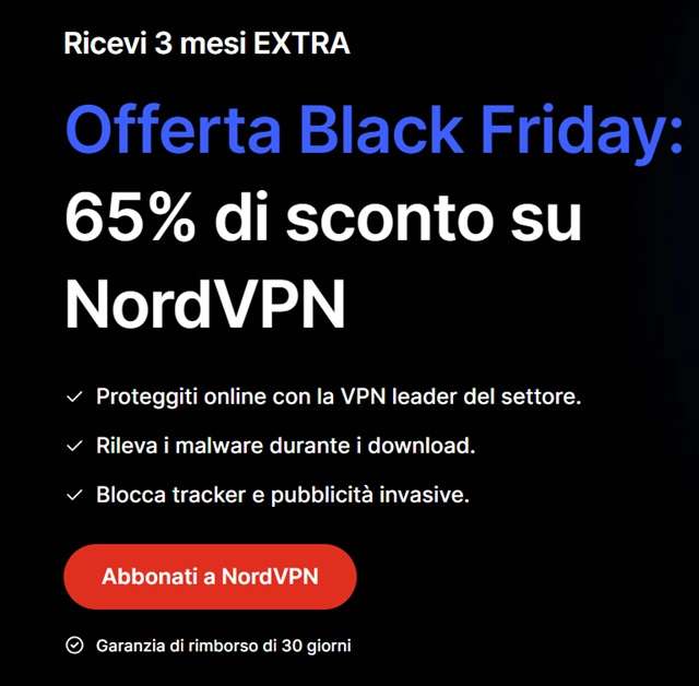 nordvpn sconto black friday