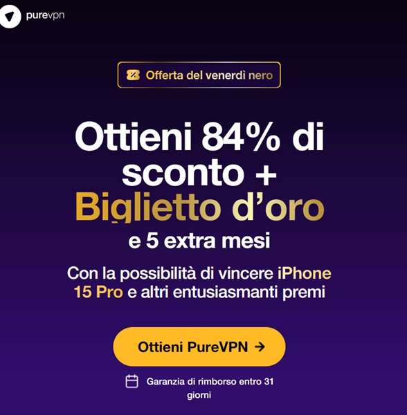 offerta purevpn black friday