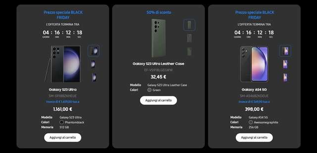 offerte black friday samsung