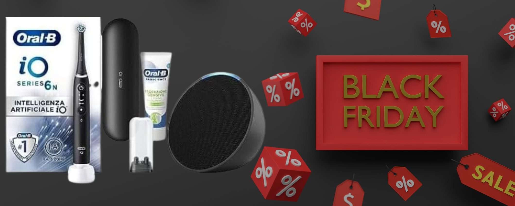 Oral-B iO6 e Amazon Echo Pop: sconto 48% e prezzo SHOCK per il kit PREMIUM Oral-B iO6 e Amazon Echo Pop: sconto 48% e prezzo SHOCK per il kit PREMIUM