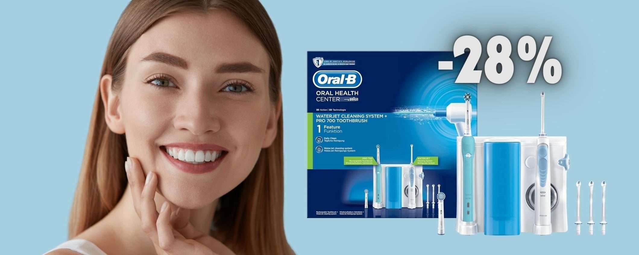 Oral-B Waterjet Pro 700 + spazzolino elettrico a PREZZO da URLO Oral-B Waterjet Pro 700 + spazzolino elettrico a PREZZO da URLO