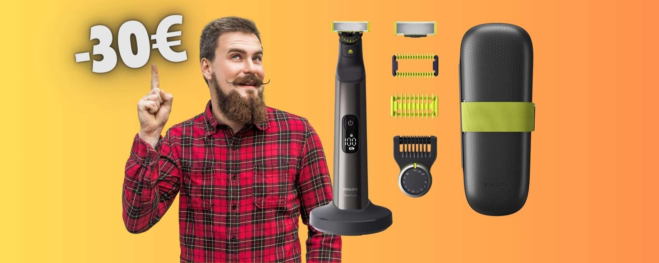 Philips OneBlade Pro 360 per viso e corpo in SUPER SCONTO Philips OneBlade Pro 360 per viso e corpo in SUPER SCONTO