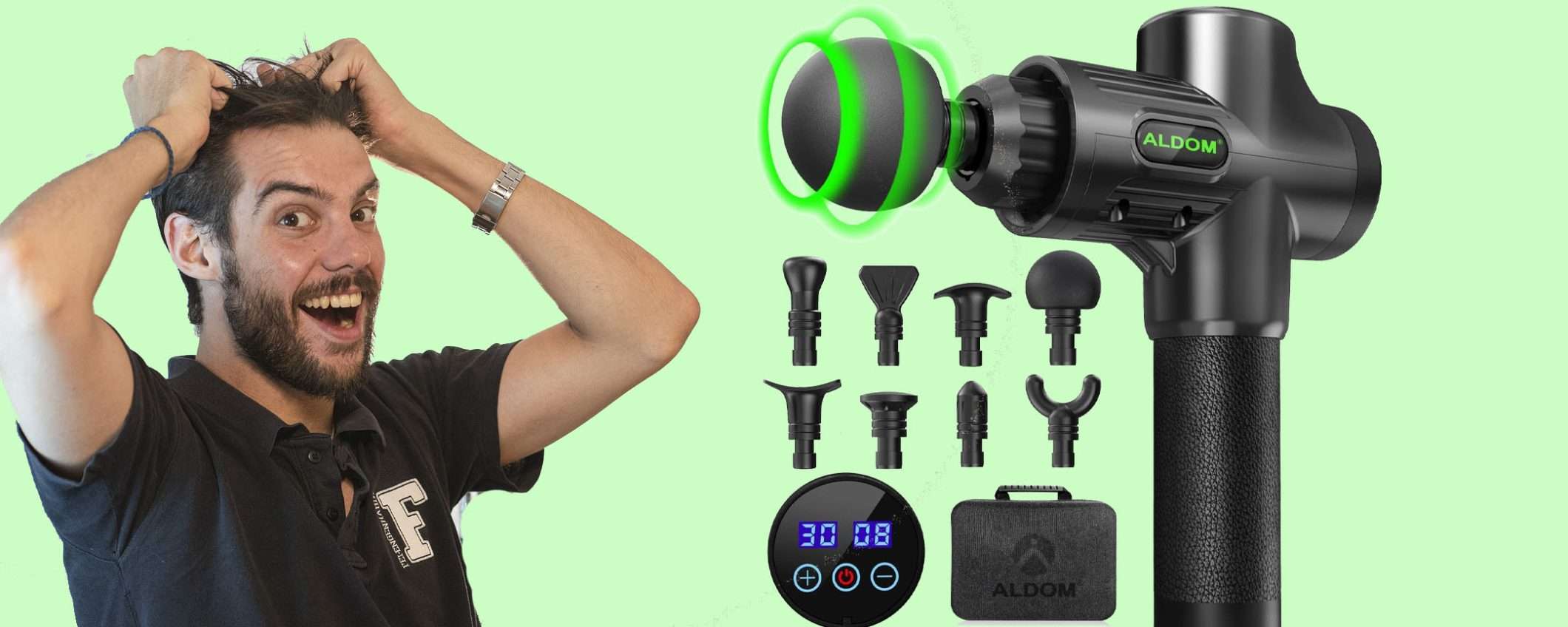 Pistola massaggiante con 30 velocità: doppio sconto WOW (-54%) Pistola massaggiante con 30 velocità: doppio sconto WOW (-54%)