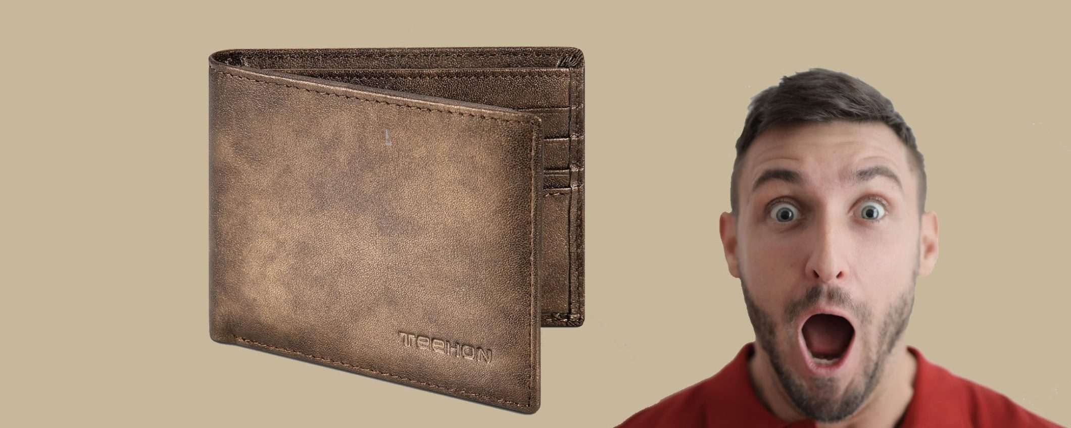 Portafoglio uomo con blocco RFID: risparmia il 55% con il doppio sconto Portafoglio uomo con blocco RFID: risparmia il 55% con il doppio sconto