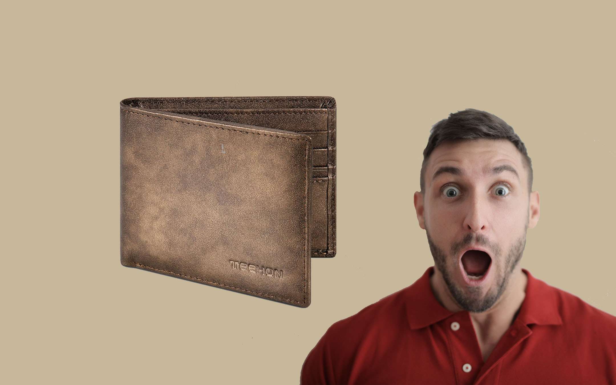 Portafoglio e porta carte Lincoln con protezione RFID in pelle nera e marrone scuro | Disponibile! | Lucleon