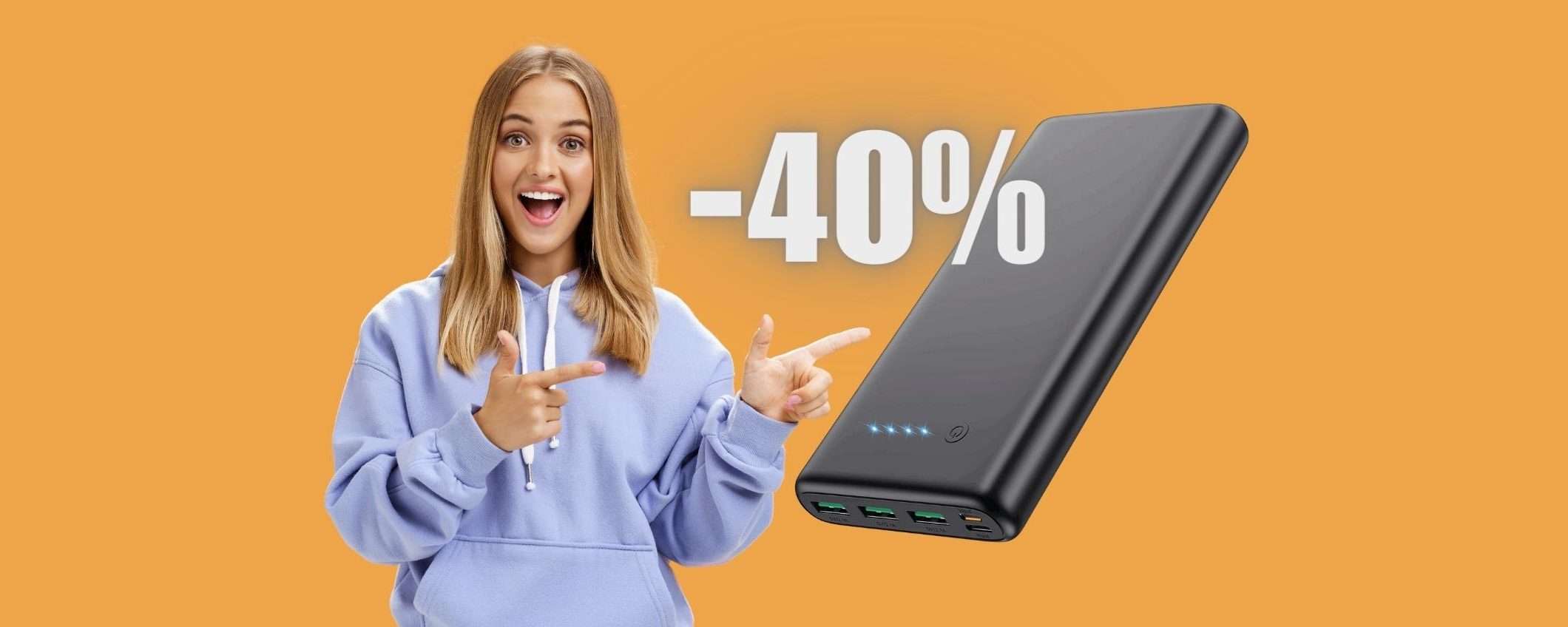 Power bank 36800mAh: una BESTIA con 4 uscite al 40% in MENO Power bank 36800mAh: una BESTIA con 4 uscite al 40% in MENO