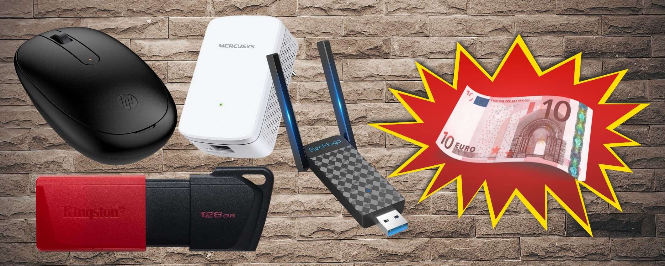 Amazon tecnologia a meno di 10€: occasioni SCHOCK (fino a -60%)