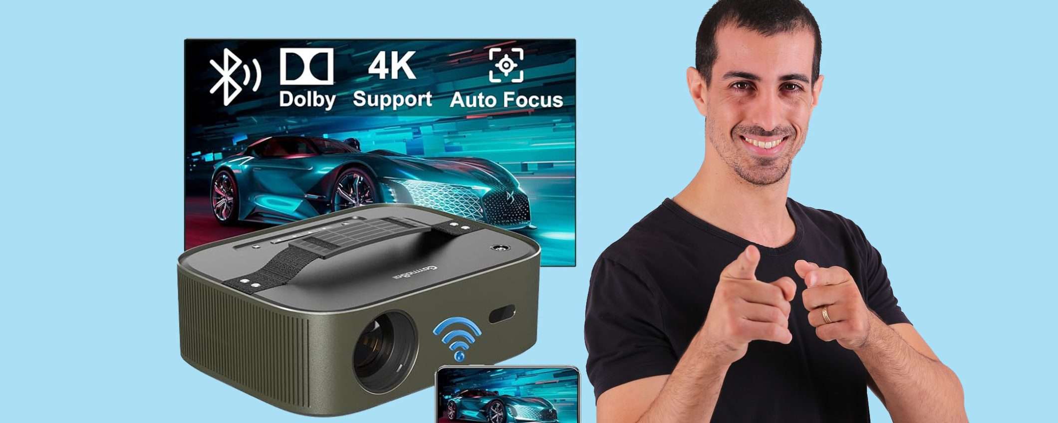 Proiettore Bluetooth Full HD in sconto PAZZESCO su Amazon (-58%) Proiettore Bluetooth Full HD in sconto PAZZESCO su Amazon (-58%)