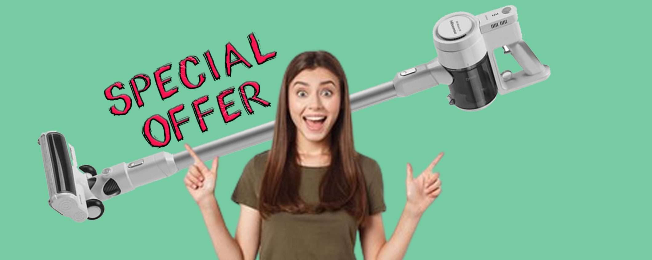 Scopa elettrica 2 in 1 Hisense senza fili: offerta WOW Black Friday Scopa elettrica 2 in 1 Hisense senza fili: offerta WOW Black Friday