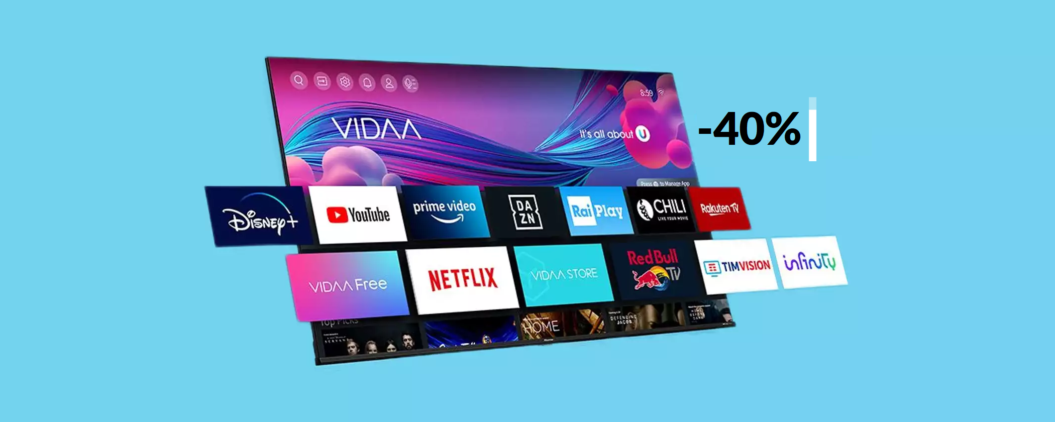 Smart TV 4K Hisense 43'': la controlli anche con ALEXA (-220€)