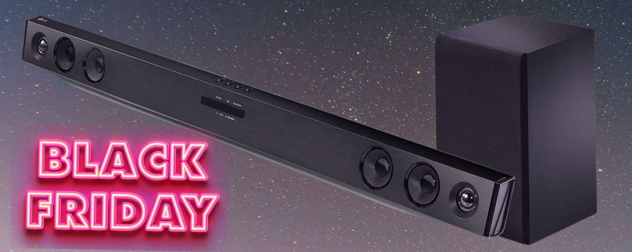 LG, soundbar 300W con subwoofer esterno:la BOMBA a prezzo SHOCK (119€) LG, soundbar 300W con subwoofer esterno:la BOMBA a prezzo SHOCK (119€)