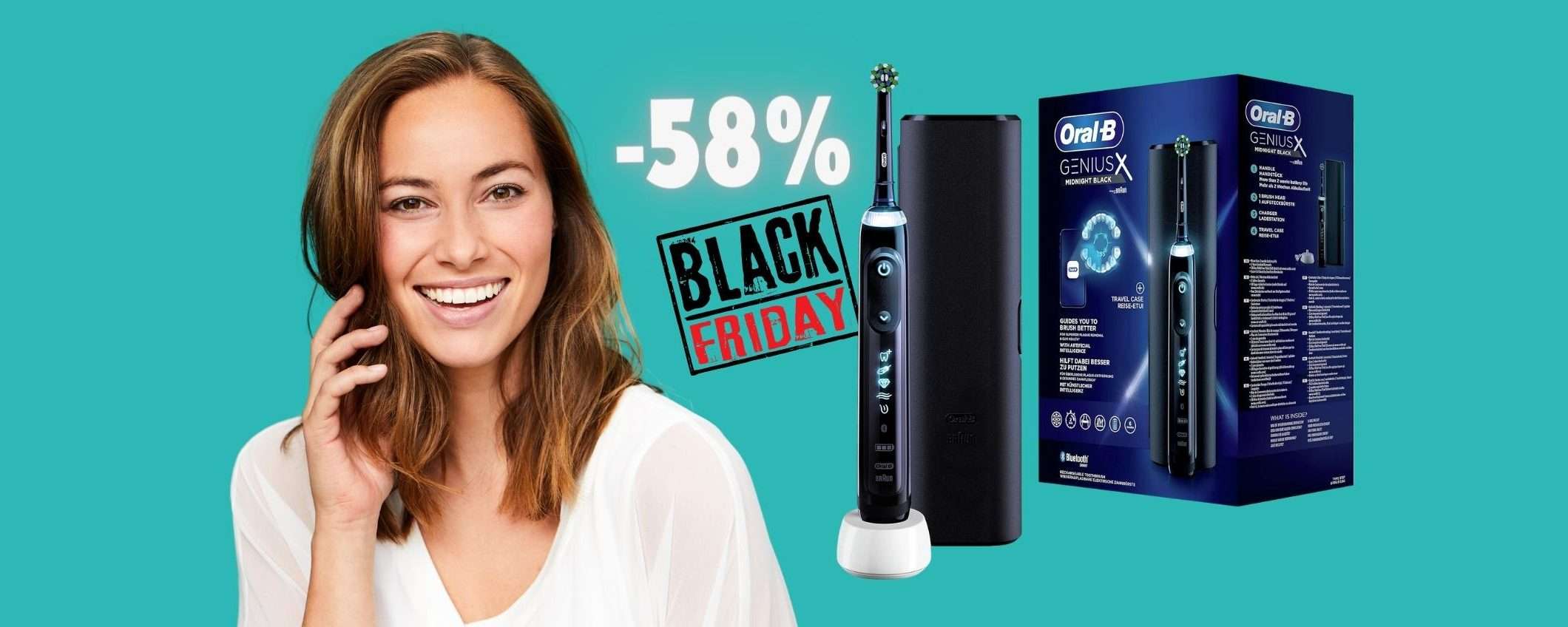 Spazzolino elettrico Oral-B Genius X a PREZZO INCREDIBILE (-58%)