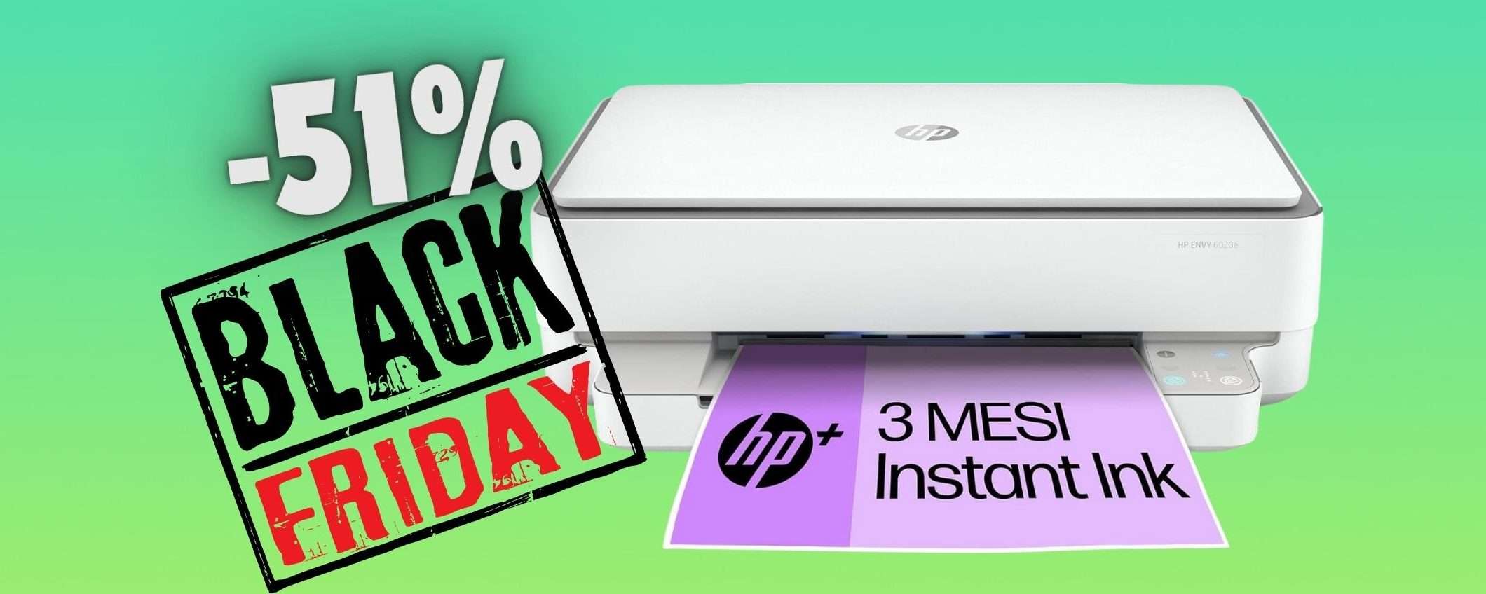 Stampante multifunzione WiFi HP Envy 6020e a soli 58€ (-51%) Stampante multifunzione WiFi HP Envy 6020e a soli 58€ (-51%)