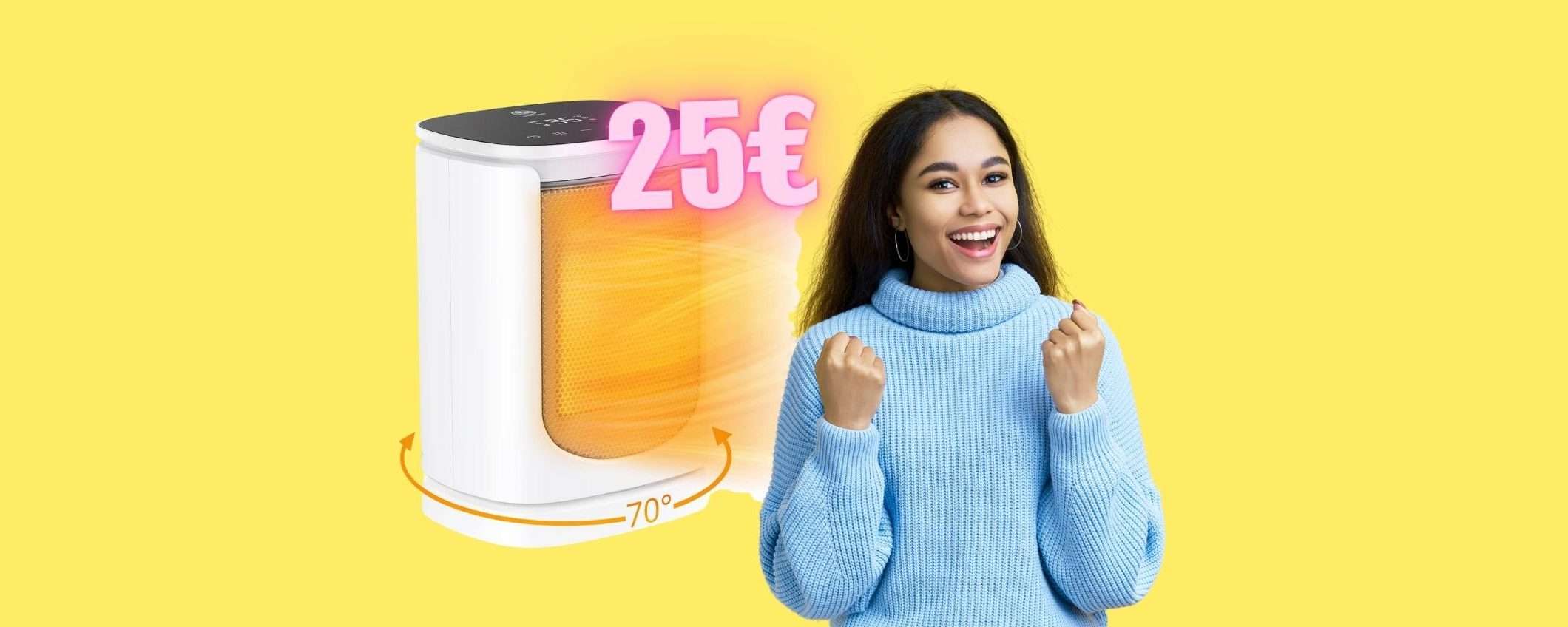 Stufetta elettrica che consuma poco e scalda tanto tua a 25€ Stufetta elettrica che consuma poco e scalda tanto tua a 25€