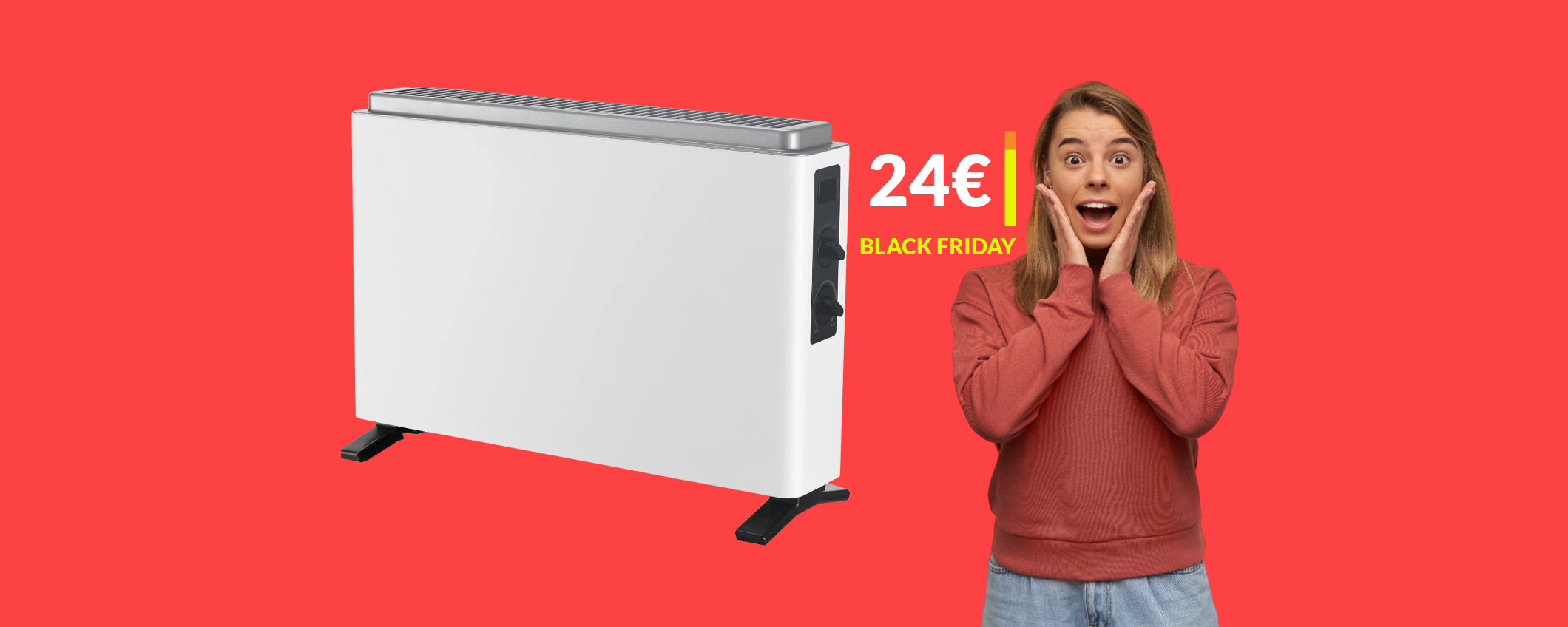 Stufetta elettrica a basso consumo: bastano 24€ con il Black Friday