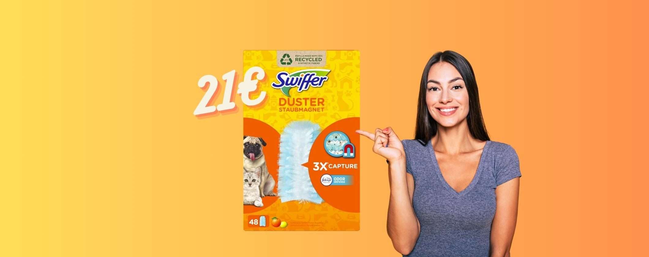 Swiffer Duster: 48 piumini catturapolvere a 21€ per il Black Friday Swiffer Duster: 48 piumini catturapolvere a 21€ per il Black Friday