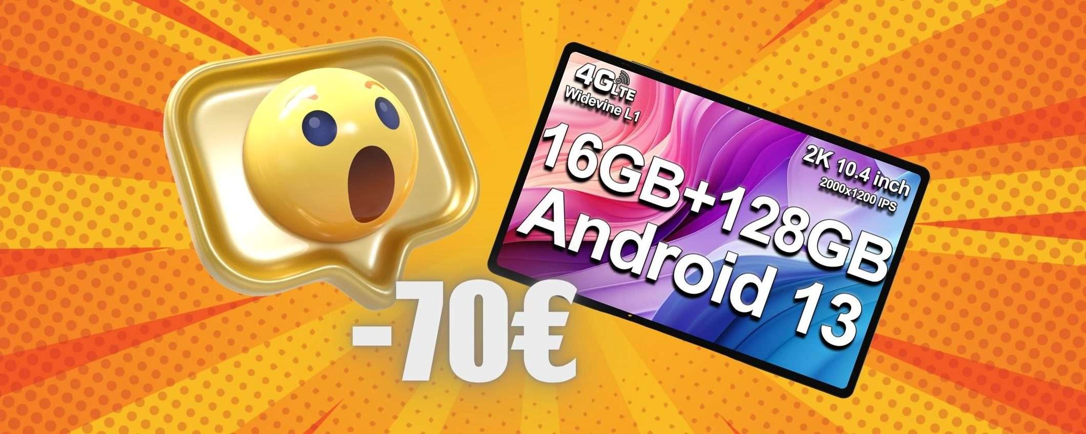 Tablet da 10,4 pollici, Dual SIM, 8GB/128GB a 70€ in MENO Tablet da 10,4 pollici, Dual SIM, 8GB/128GB a 70€ in MENO