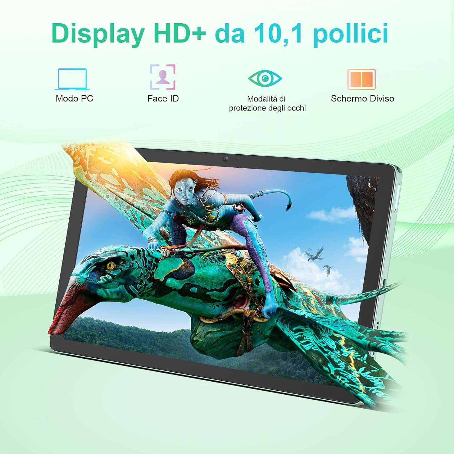Custodia Universale Per Tablet 9-10.5 Pollici Con Rotazione 360° – Motivo Drago, Pelle PU