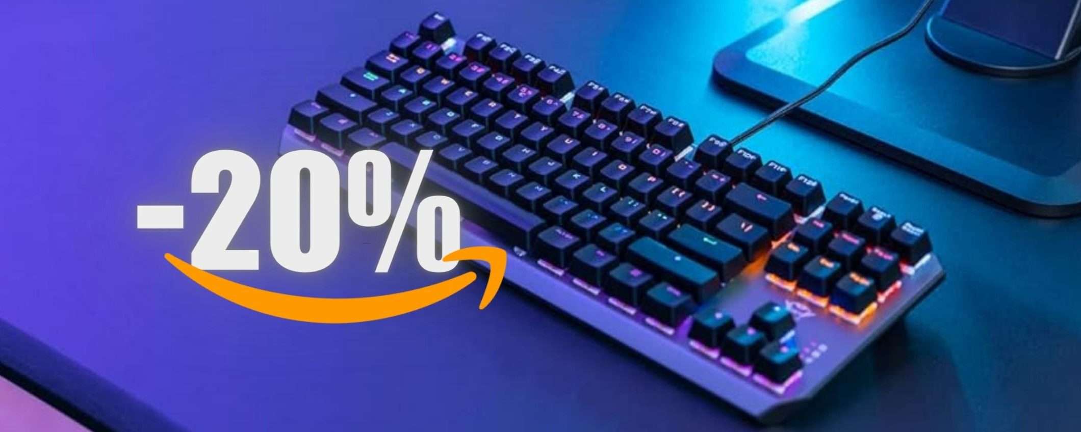 Tastiera meccanica compatta da gaming al 20% su Amazon (29€) Tastiera meccanica compatta da gaming al 20% su Amazon (29€)