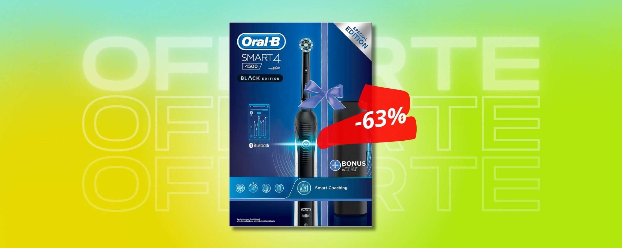 Crollo di prezzo per Oral-B sullo spazzolino elettrico SMART (-63%) Crollo di prezzo per Oral-B sullo spazzolino elettrico SMART (-63%)