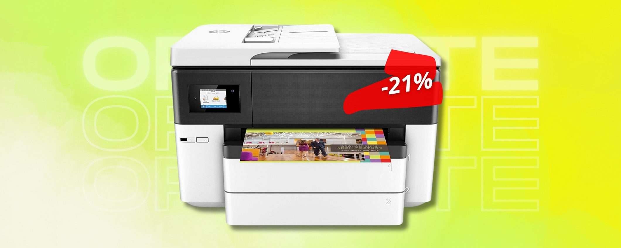 HP OfficeJet Pro, stampante multifunzione per formati fino A3 (-21%) HP OfficeJet Pro, stampante multifunzione per formati fino A3 (-21%)