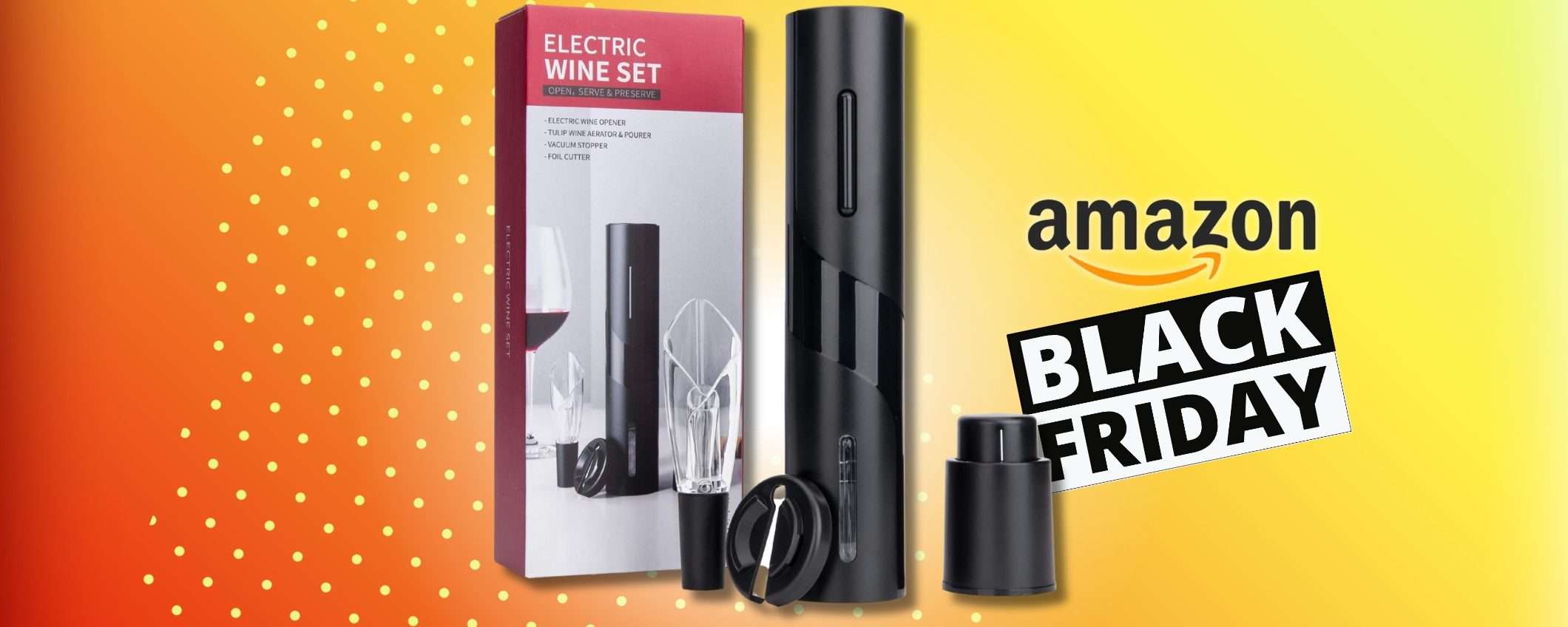 Cavatappi elettrico perfetto anche come REGALO, set completo Cavatappi elettrico perfetto anche come REGALO, set completo