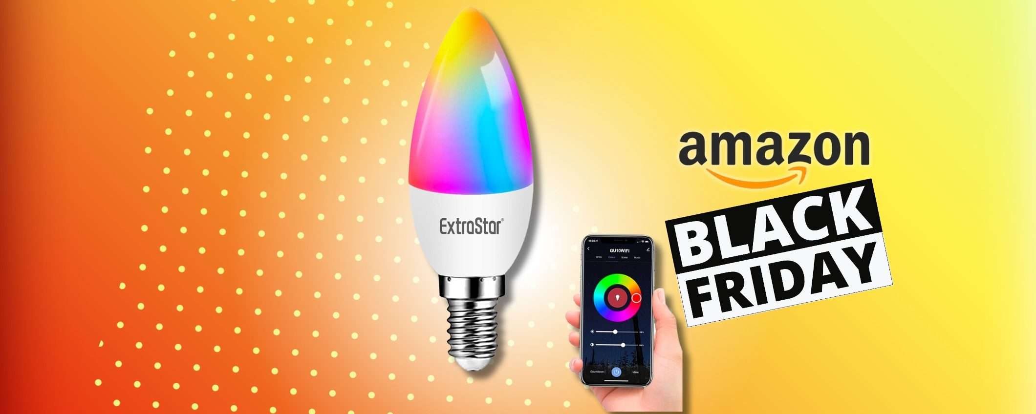 Colorata, SMART, attacco E14: la lampadina perfetta esiste (6€)