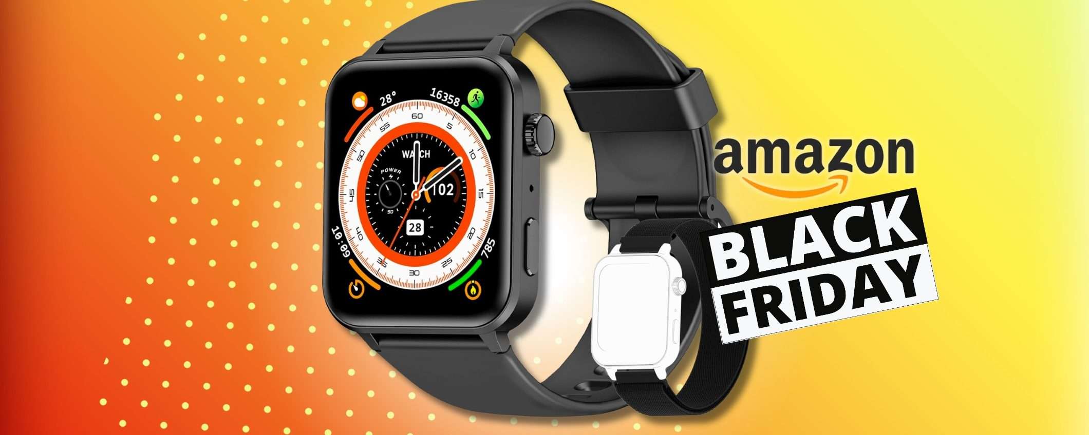 Smartwatch ULTRA completo con chiamate Bluetooth: 29€ al Black Friday