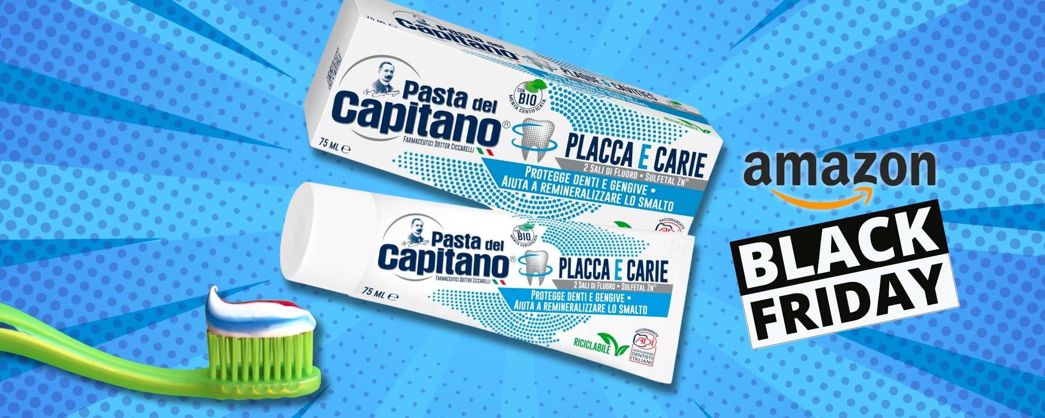 Pasta del Capitano SOTTOCOSTO, meno di 1€ per il dentifricio ANTICARIE