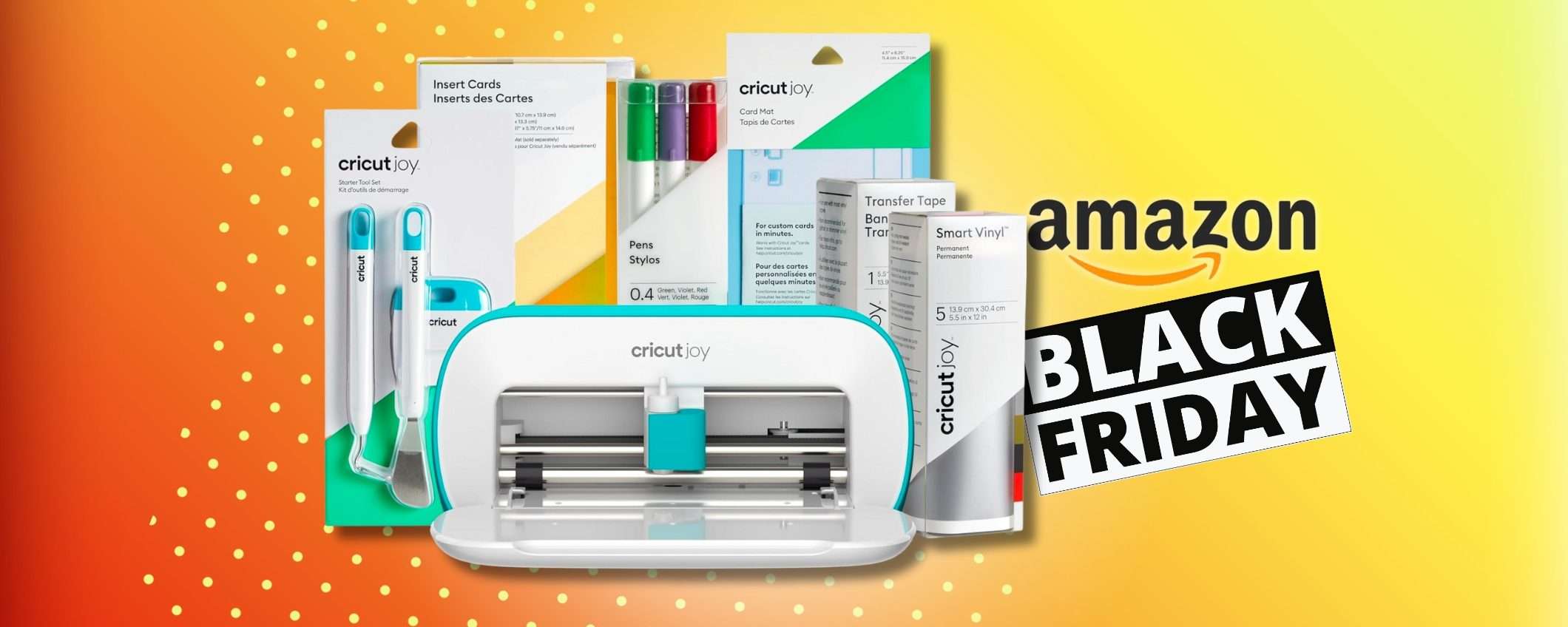Cricut Joy, con il Black Friday 30% di sconto sul bundle iniziale Cricut Joy, con il Black Friday 30% di sconto sul bundle iniziale