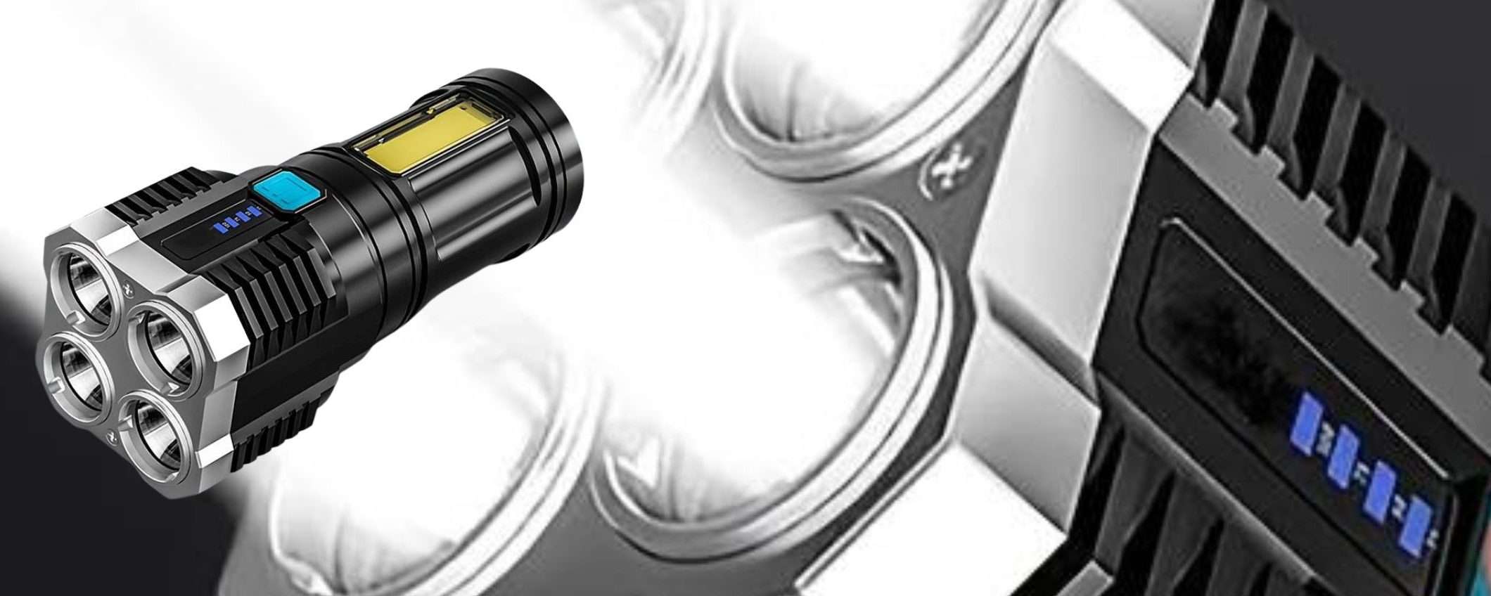 Torcia ricaricabile a 4 teste a 3,88€: POTENTISSIMA, occasione assurda Torcia ricaricabile a 4 teste a 3,88€: POTENTISSIMA, occasione assurda