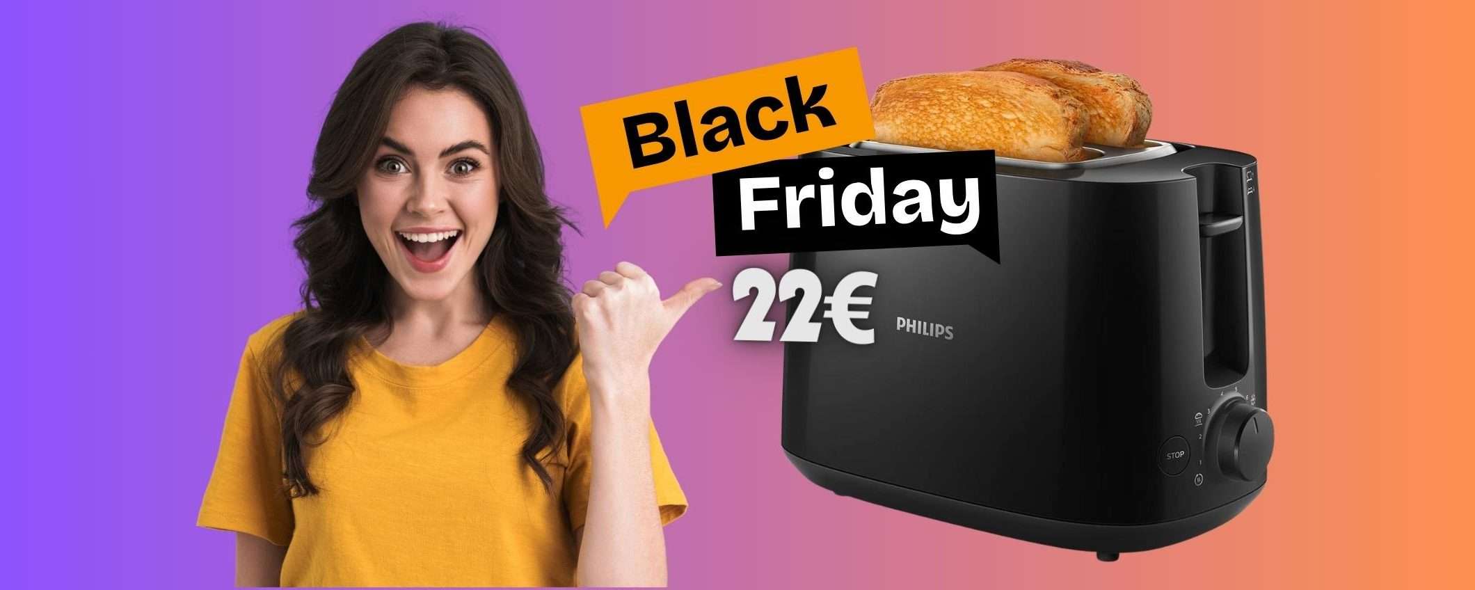 Tostapane Philips con 8 impostazioni tuo a 22€ grazie al Black Friday Tostapane Philips con 8 impostazioni tuo a 22€ grazie al Black Friday
