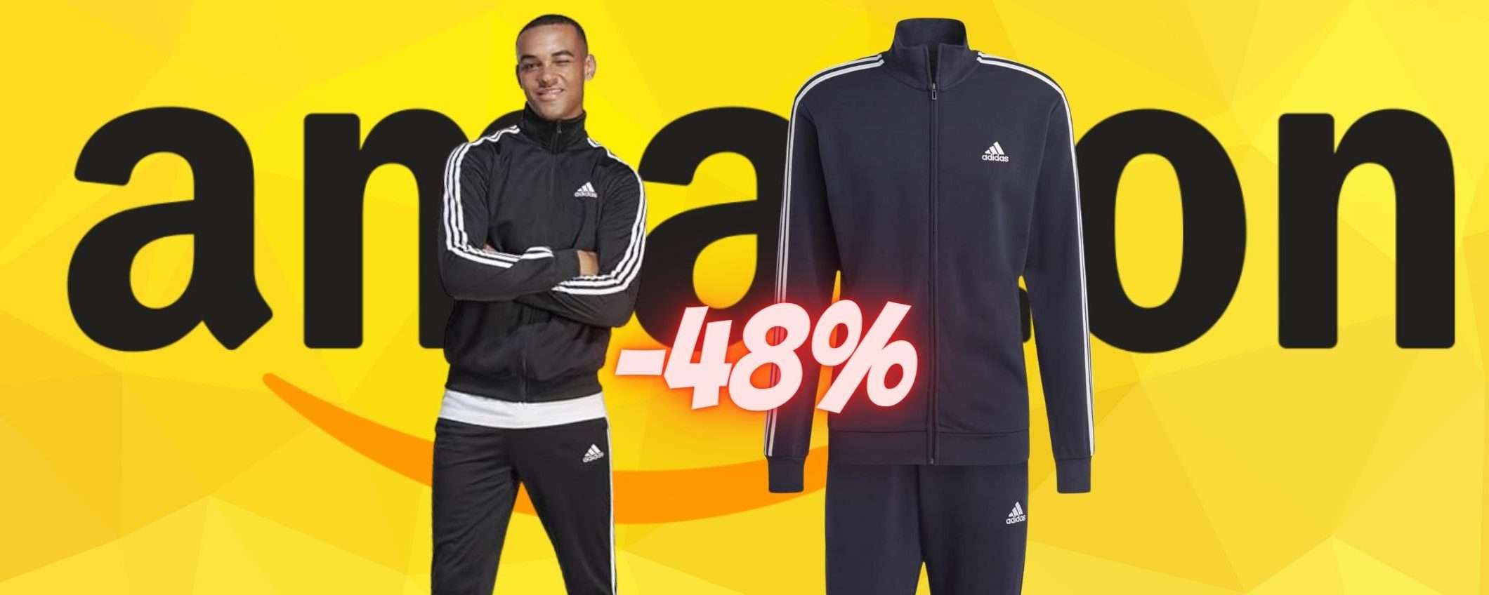Tuta Adidas (felpa e pantaloni) a PREZZO SCONVOLGENTE (41€) Tuta Adidas (felpa e pantaloni) a PREZZO SCONVOLGENTE (41€)