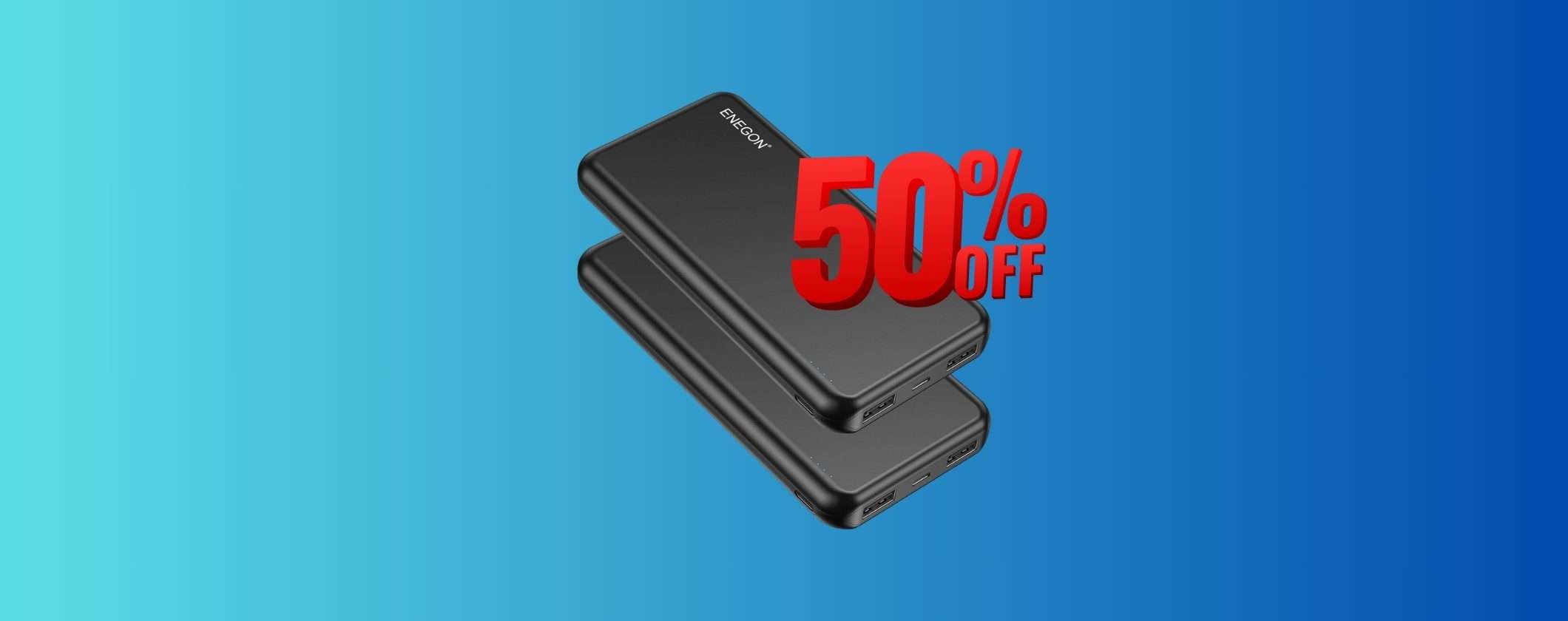 2 Power Bank POTENTI a soli 14€ con il Coupon 50% 2 Power Bank POTENTI a soli 14€ con il Coupon 50%