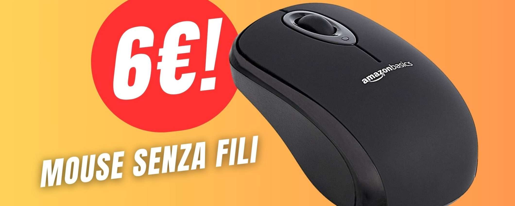PREZZO FOLLE per il Mouse Senza Fili di Amazon: meno di 7€!