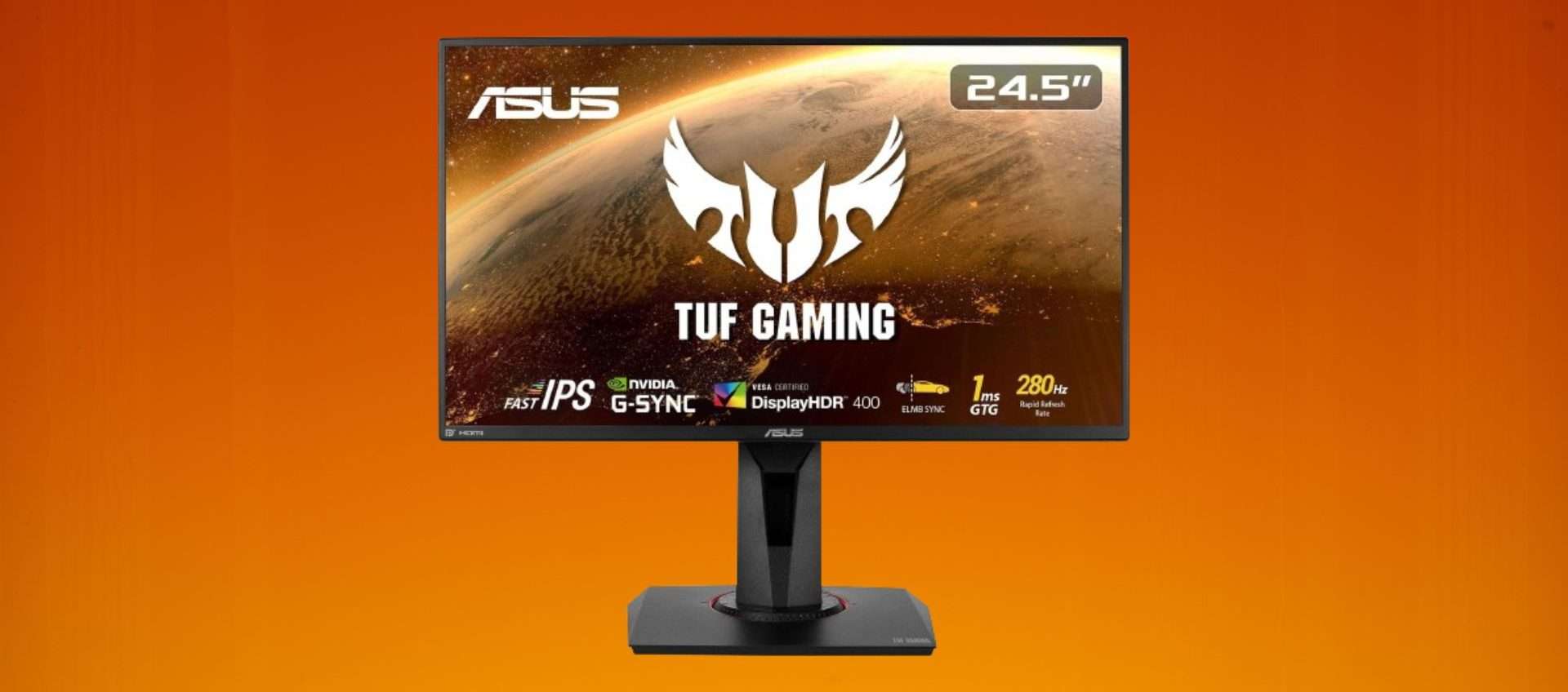 Monitor da gaming Asus TUF in offerta: il prezzo cala da 389 a soli 259 euro