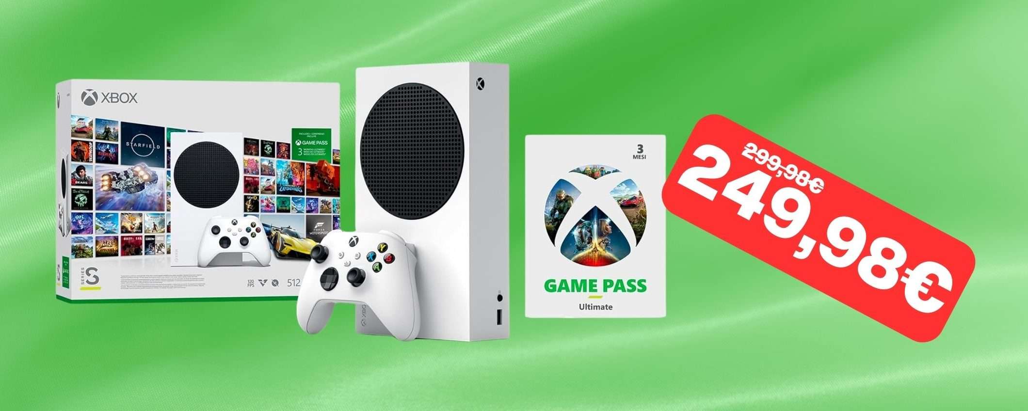 Offerta di Natale Amazon: Xbox Series S + 3 mesi di Game Pass a 249,98€ Offerta di Natale Amazon: Xbox Series S + 3 mesi di Game Pass a 249,98€