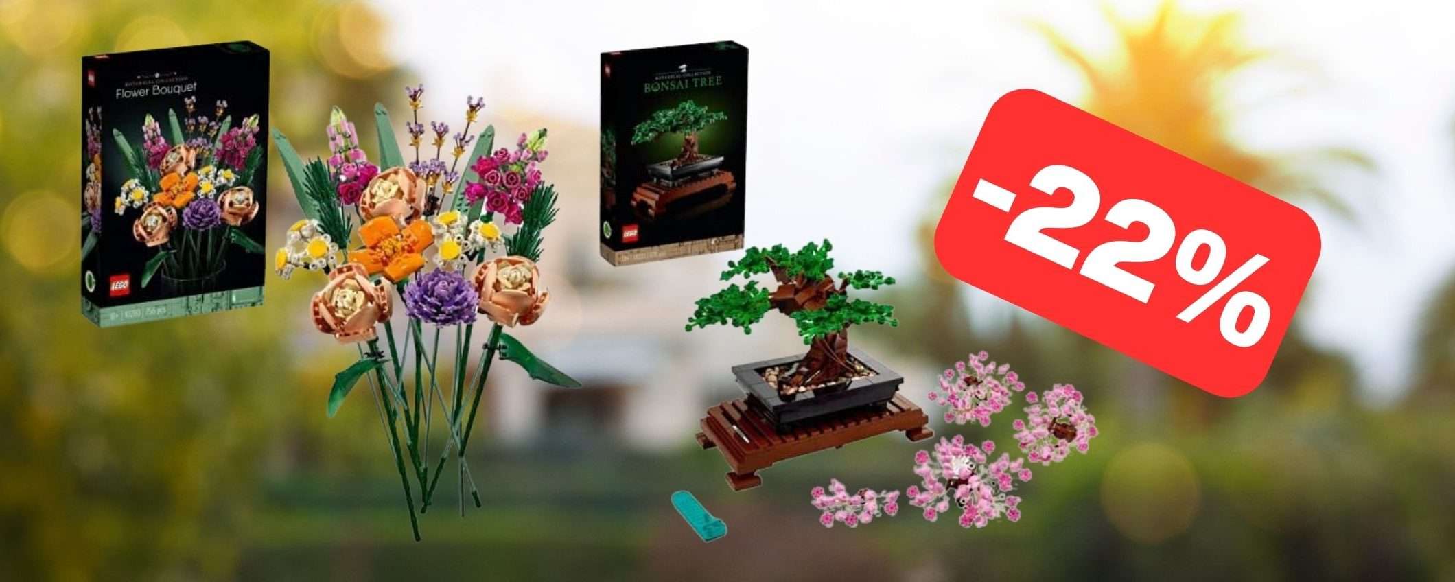Set LEGO Bouquet di Fiori e Bonsai: il bundle in OFFERTA su Amazon (-22%) Set LEGO Bouquet di Fiori e Bonsai: il bundle in OFFERTA su Amazon (-22%)