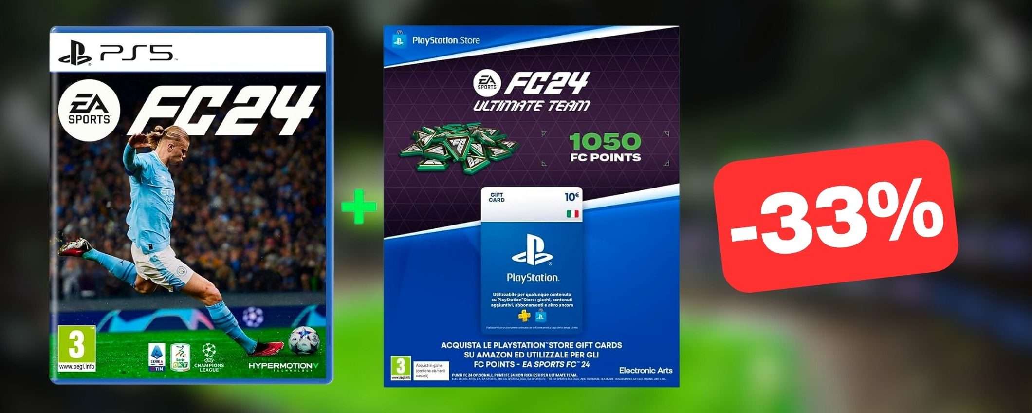 FC 24 (FIFA) con 1050 FUT Points in SUPER OFFERTA Amazon (-33%) FC 24 (FIFA) con 1050 FUT Points in SUPER OFFERTA Amazon (-33%)