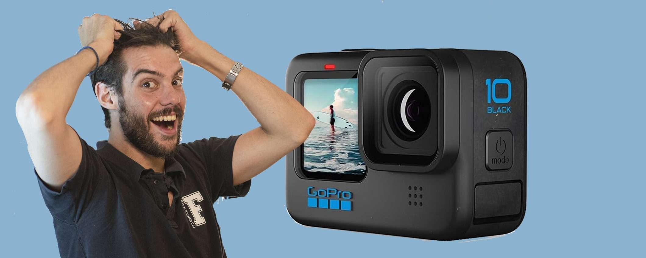 GoPro HERO10 Black in offerta SUPER su Amazon, anche a rate! GoPro HERO10 Black in offerta SUPER su Amazon, anche a rate!