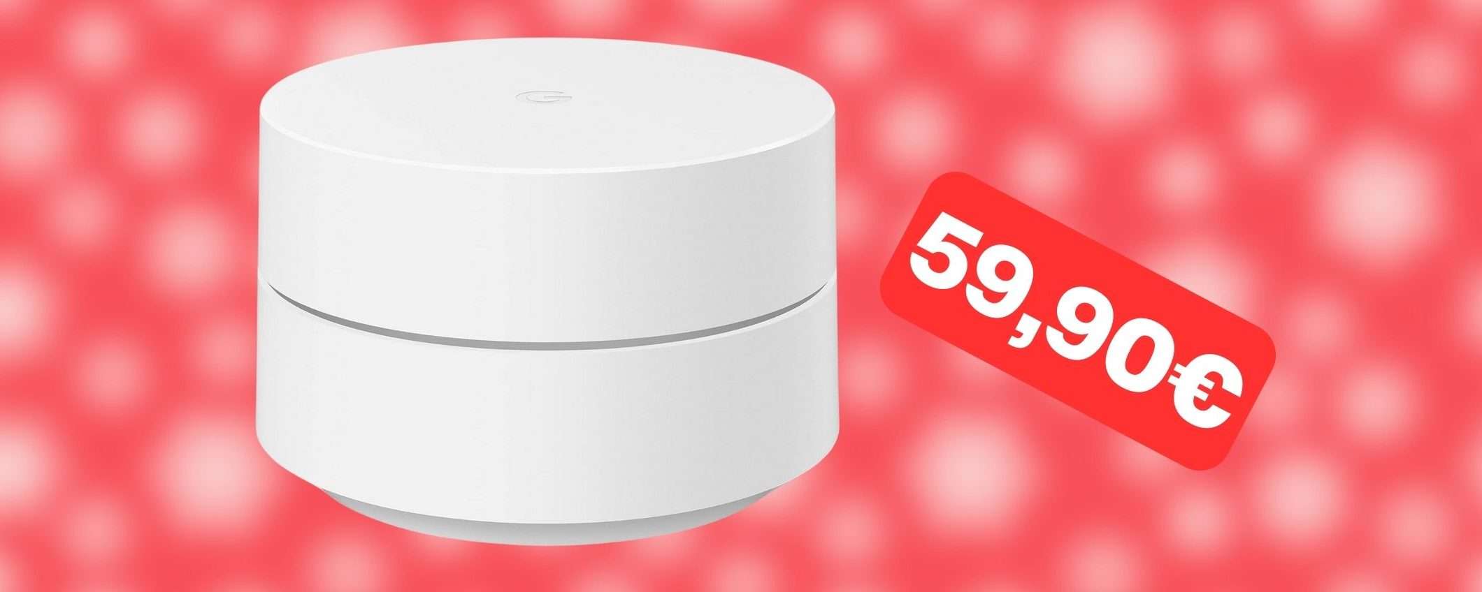 Migliora il tuo WiFi con Google Nest: offerta di Natale su Amazon (-40%) Migliora il tuo WiFi con Google Nest: offerta di Natale su Amazon (-40%)