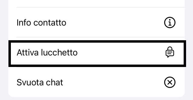 Come attivare il lucchetto su una chat di WhatsApp