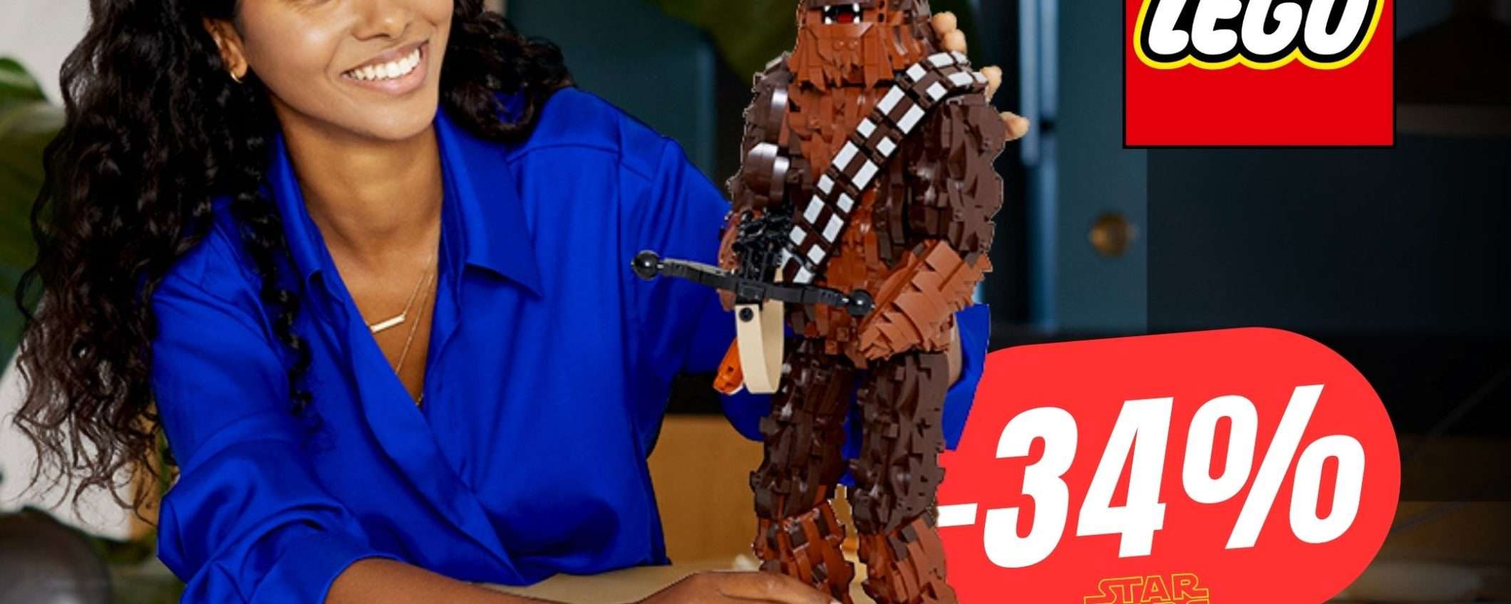 L'enorme Statuetta di Chewbacca LEGO è SCONTATA su Amazon!