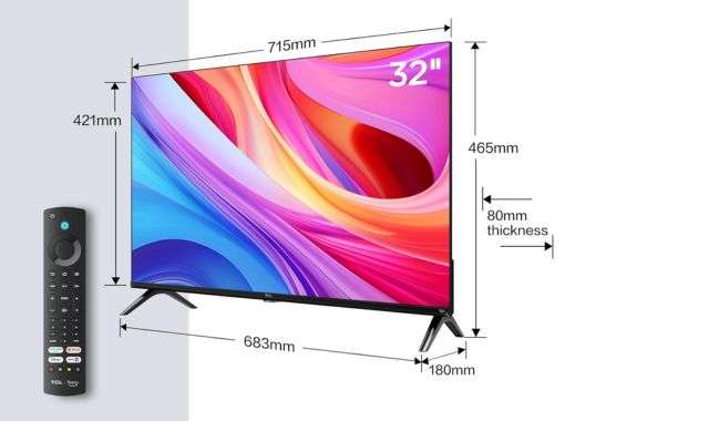 Misure Smart TV TCL 32 pollici