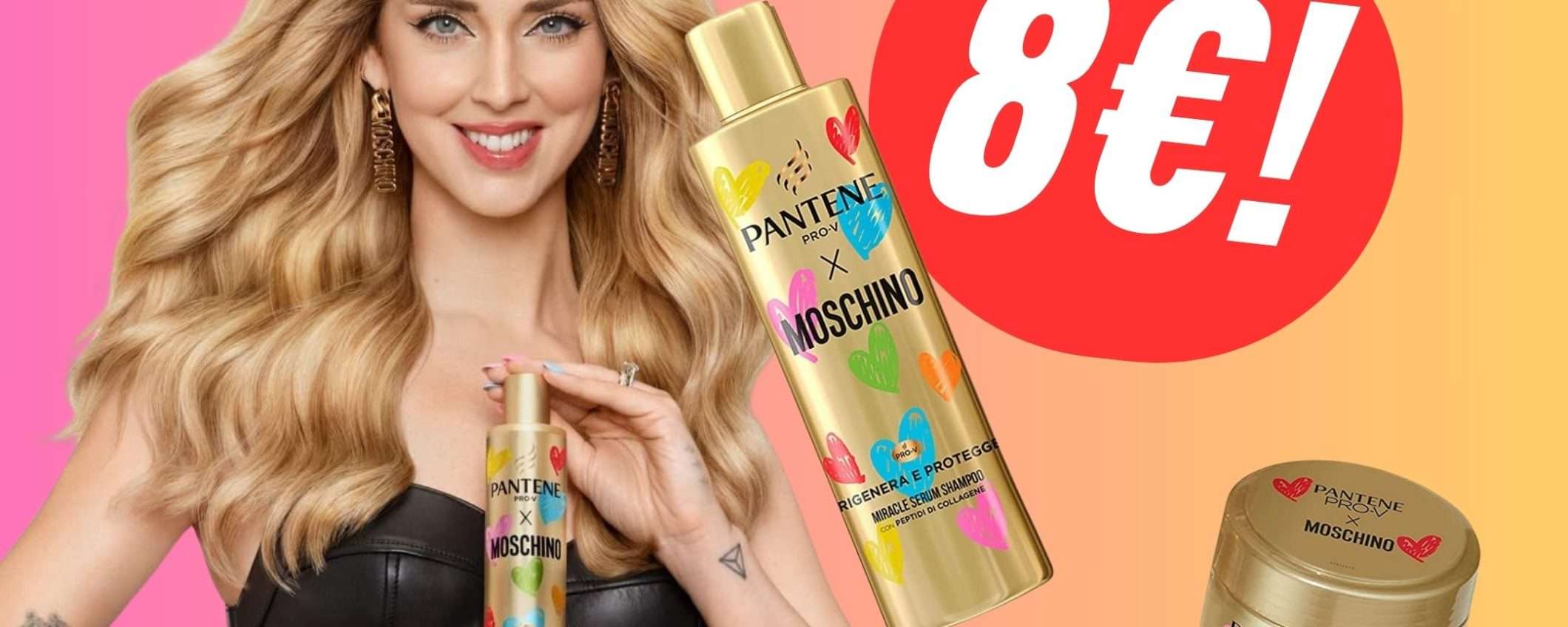 Lo Shampoo + Maschera di Pantene in collaborazione con Moschino e Chiara Ferragni è in SCONTO! Lo Shampoo + Maschera di Pantene in collaborazione con Moschino e Chiara Ferragni è in SCONTO!