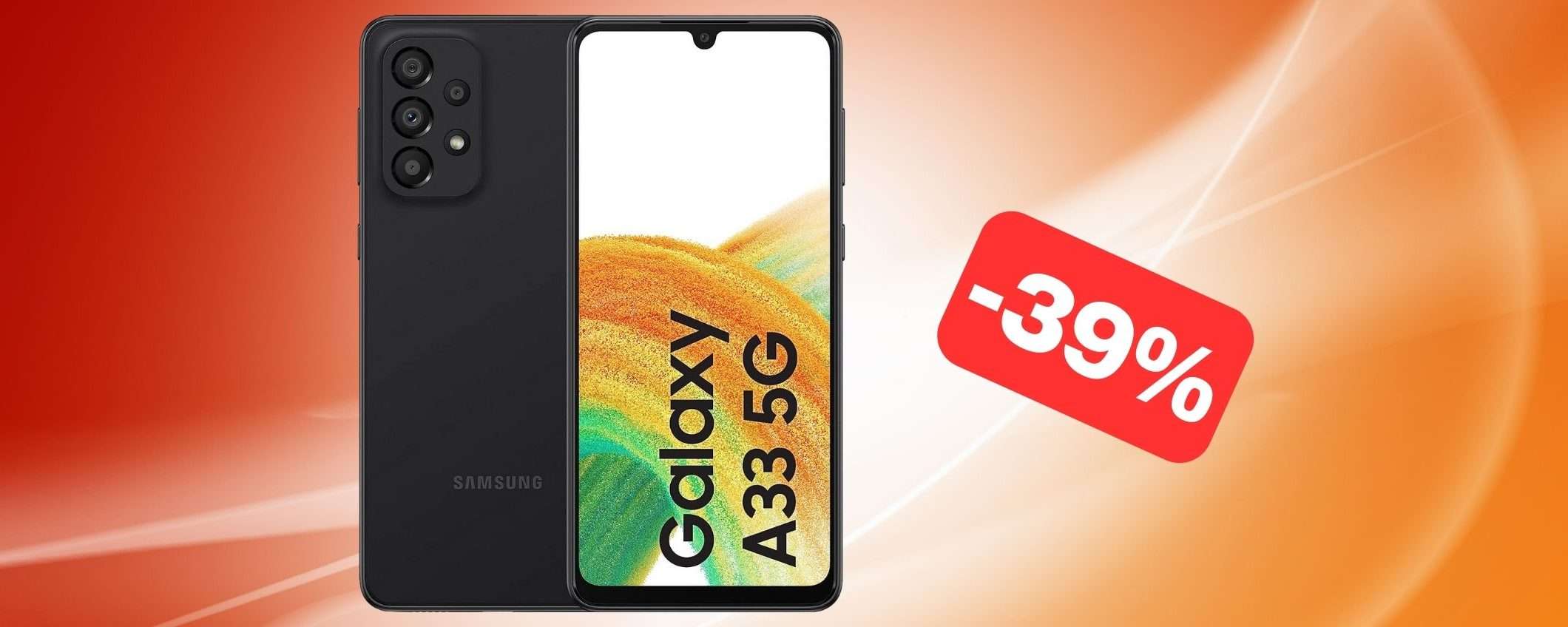 Samsung Galaxy A33 5G: lo smartphone da regalarti per Natale (-39%) Samsung Galaxy A33 5G: lo smartphone da regalarti per Natale (-39%)